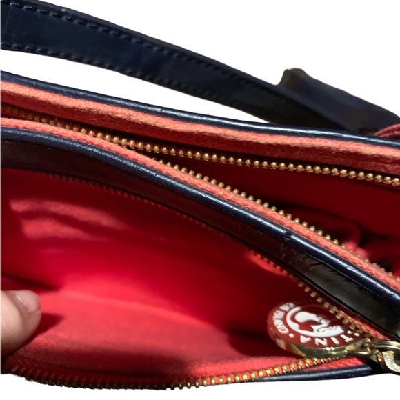 Spartina Daufuskie Island Purse, leather & canvas, 14x8, shoulder strap - Picture 6 of 10